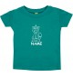 Kinder T-Shirt lustige Tiere mit Wunschnamen Einhornkatze, Einhorn, Katze jade, 0-6 Monate
