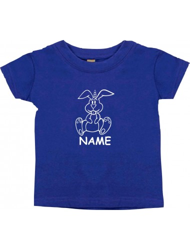 Kinder T-Shirt lustige Tiere mit Wunschnamen Einhornhase, Einhorn, Hase