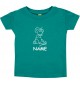 Kinder T-Shirt lustige Tiere mit Wunschnamen Einhorn Maus , Einhorn, Maus jade, 0-6 Monate
