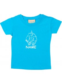 Kinder T-Shirt lustige Tiere mit Wunschnamen Einhornelefant, Einhorn, Elefant