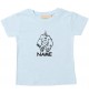Kinder T-Shirt lustige Tiere mit Wunschnamen EinhornElefant , Einhorn, Elefant hellblau, 0-6 Monate