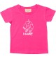 Kinder T-Shirt lustige Tiere mit Wunschnamen EinhornElefant , Einhorn, Elefant pink, 0-6 Monate