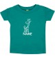 Kinder T-Shirt lustige Tiere mit Wunschnamen Einhorngiraffe, Einhorn, Giraffe jade, 0-6 Monate