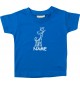 Kinder T-Shirt lustige Tiere mit Wunschnamen Einhorngiraffe, Einhorn, Giraffe royal, 0-6 Monate