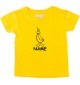 Kinder T-Shirt lustige Tiere mit Wunschnamen EinhornEnte , Einhorn, Ente gelb, 0-6 Monate