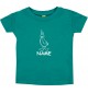 Kinder T-Shirt lustige Tiere mit Wunschnamen EinhornEnte , Einhorn, Ente jade, 0-6 Monate