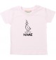 Kinder T-Shirt lustige Tiere mit Wunschnamen EinhornEnte , Einhorn, Ente rosa, 0-6 Monate