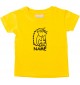 Kinder T-Shirt lustige Tiere mit Wunschnamen Einhornigel, Einhorn, Igel gelb, 0-6 Monate