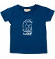 Kinder T-Shirt lustige Tiere mit Wunschnamen Einhornigel, Einhorn, Igel navy, 0-6 Monate