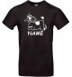 Kinder-Shirt lustige Tiere mit Wunschnamen Einhornkuh, Einhorn, Kuh , schwarz, 104