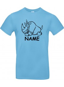 Kinder-Shirt lustige Tiere mit Wunschnamen Einhornnashorn, Einhorn, Nashorn