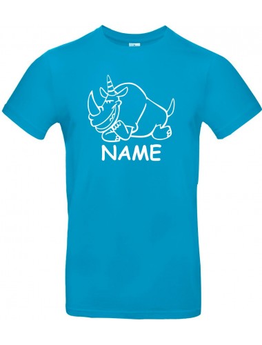 Kinder-Shirt lustige Tiere mit Wunschnamen Einhornnashorn, Einhorn, Nashorn, atoll, 104