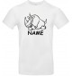 Kinder-Shirt lustige Tiere mit Wunschnamen Einhornnashorn, Einhorn, Nashorn, weiss, 104
