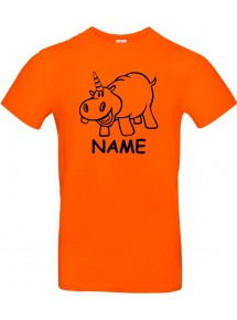 Kinder-Shirt lustige Tiere mit Wunschnamen Einhornnilpferd, Einhorn, Nilpferd