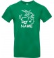 Kinder-Shirt lustige Tiere mit Wunschnamen Einhornziege, Einhorn, Ziege, kellygreen, 104