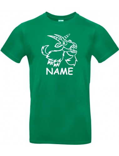 Kinder-Shirt lustige Tiere mit Wunschnamen Einhornziege, Einhorn, Ziege, kellygreen, 104