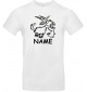 Kinder-Shirt lustige Tiere mit Wunschnamen Einhornziege, Einhorn, Ziege, weiss, 104