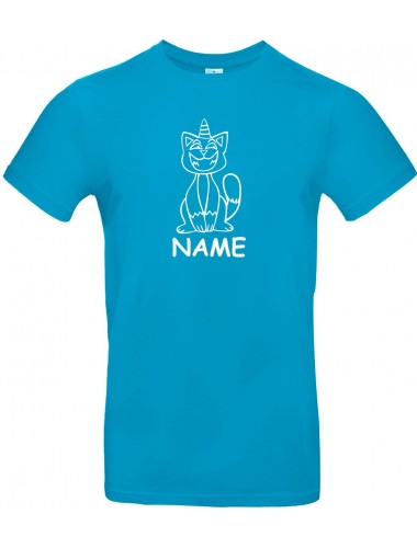 Kinder-Shirt lustige Tiere mit Wunschnamen Einhornkatze, Einhorn, Katze, atoll, 104