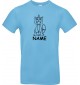 Kinder-Shirt lustige Tiere mit Wunschnamen Einhornkatze, Einhorn, Katze, hellblau, 104