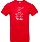 Kinder-Shirt lustige Tiere mit Wunschnamen Einhornhase, Einhorn, Hase, rot, 104