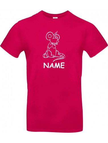 Kinder-Shirt lustige Tiere mit Wunschnamen Einhorn Maus , Einhorn, Maus