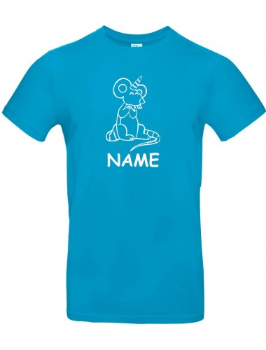 Kinder-Shirt lustige Tiere mit Wunschnamen Einhorn Maus , Einhorn, Maus  atoll, 104
