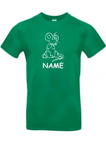 Kinder-Shirt lustige Tiere mit Wunschnamen Einhorn Maus , Einhorn, Maus  kellygreen, 104