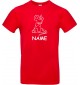 Kinder-Shirt lustige Tiere mit Wunschnamen Einhorn Maus , Einhorn, Maus  rot, 104