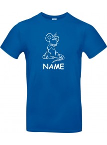 Kinder-Shirt lustige Tiere mit Wunschnamen Einhorn Maus , Einhorn, Maus  royalblau, 104