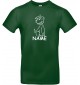 Kinder-Shirt lustige Tiere mit Wunschnamen Einhornhund, Einhorn, Hund, dunkelgruen, 104