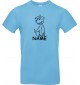 Kinder-Shirt lustige Tiere mit Wunschnamen Einhornhund, Einhorn, Hund, hellblau, 104