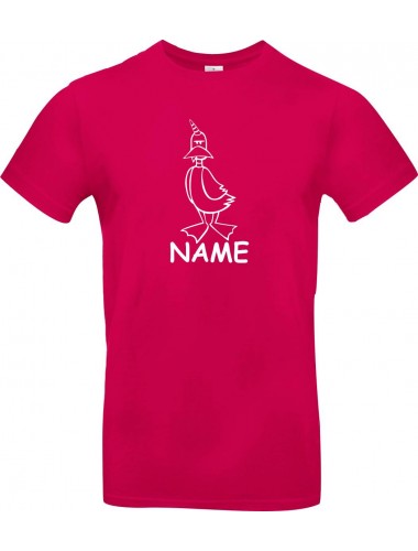 Kinder-Shirt lustige Tiere mit Wunschnamen Einhornente, Einhorn, Ente, pink, 104