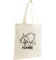 Organic Shopper lustige Tiere mit Wunschnamen Einhornnilpferd, Einhorn, Nilpferd, natur
