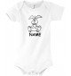 Baby Body lustige Tiere mit Wunschnamen Einhornhase, Einhorn, Hase, weiss, 12-18 Monate