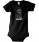 Baby Body lustige Tiere mit Wunschnamen Einhornhund, Einhorn, Hund, schwarz, 12-18 Monate