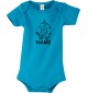 Baby Body lustige Tiere mit Wunschnamen Einhornelefant, Einhorn, Elefant hellblau, 12-18 Monate