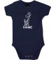 Baby Body lustige Tiere mit Wunschnamen Einhorngiraffe, Einhorn, Giraffe, blau, 12-18 Monate