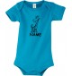 Baby Body lustige Tiere mit Wunschnamen Einhorngiraffe, Einhorn, Giraffe, hellblau, 12-18 Monate