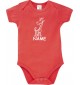 Baby Body lustige Tiere mit Wunschnamen Einhorngiraffe, Einhorn, Giraffe, rot, 12-18 Monate