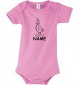 Baby Body lustige Tiere mit Wunschnamen Einhornente, Einhorn, Ente, rosa, 12-18 Monate