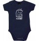 Baby Body lustige Tiere mit Wunschnamen Einhornigel, Einhorn, Igel, blau, 12-18 Monate
