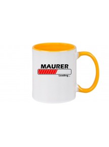 Kaffeepott Maurer Loading , gelb