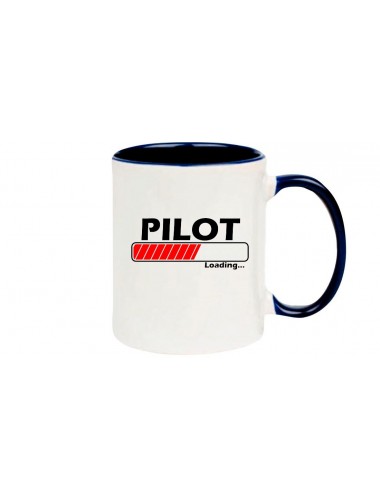Kaffeepott Pilot Loading , blau