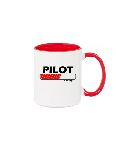 Kaffeepott Pilot Loading , rot