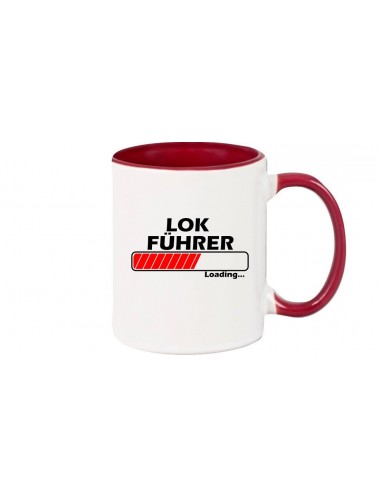 Kaffeepott Lokführer Loading , burgundy
