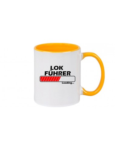 Kaffeepott Lokführer Loading , gelb