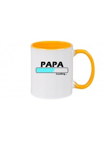 Kaffeepott Papa Loading , gelb