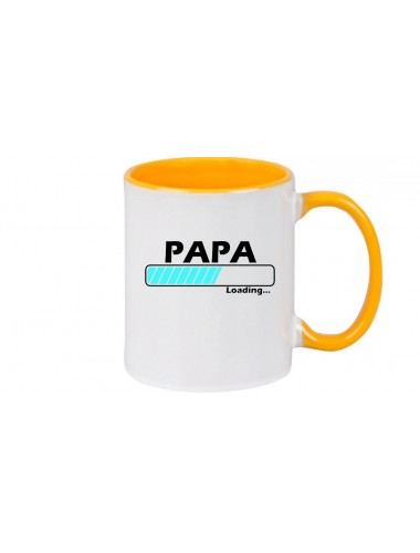 Kaffeepott Papa Loading , gelb