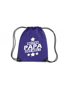 Premium Gymsac bester Papa der Welt, purple