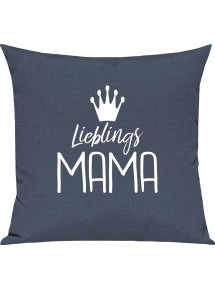 Sofa Kissen Lieblings Mama, Farbe blau